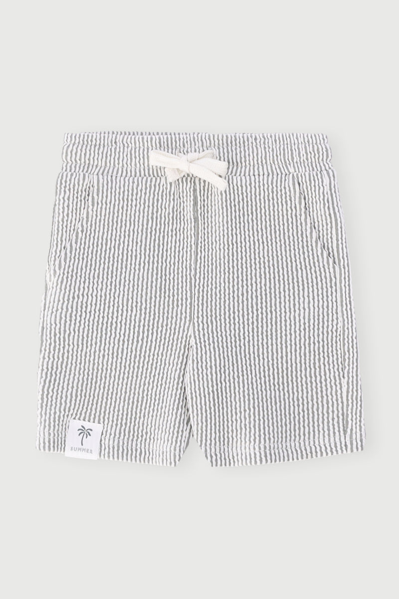 Pre-Boys Seersucker Shorts - Green
