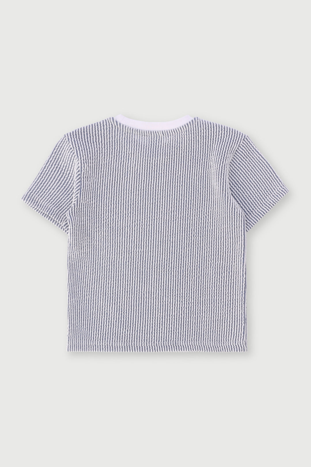 Pre-Boys Seersucker Tee - Blue