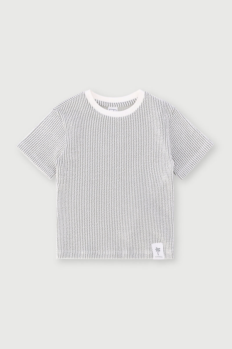 Pre-Boys Seersucker Tee - Green