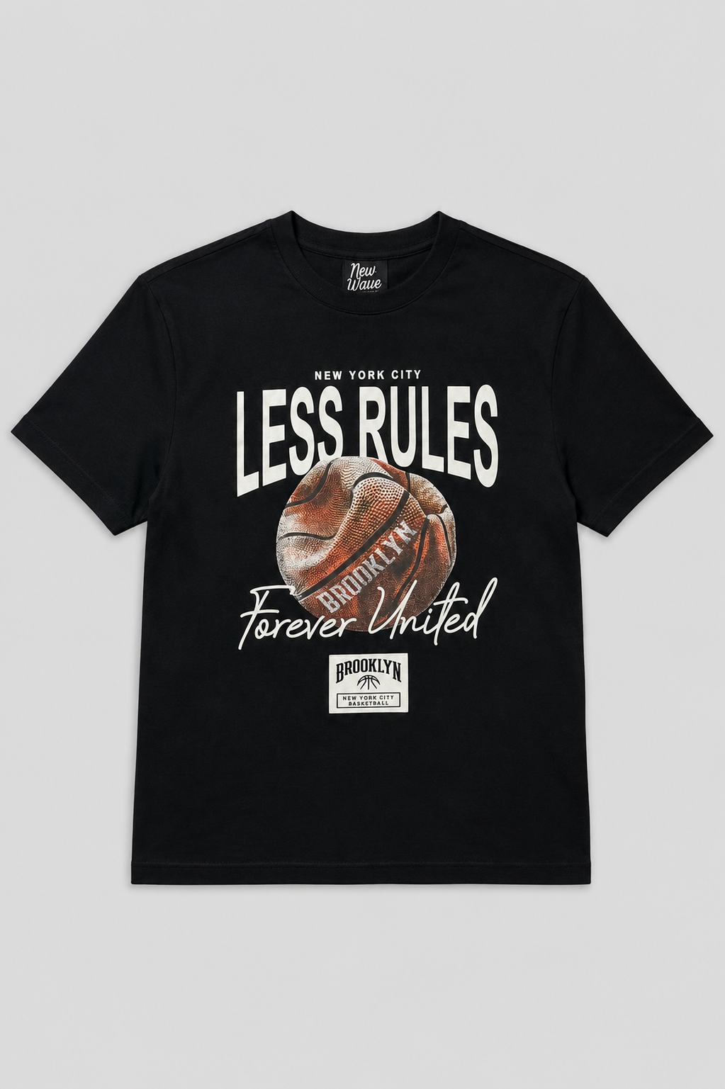 Boys Basketball Print T-Shirt - Black