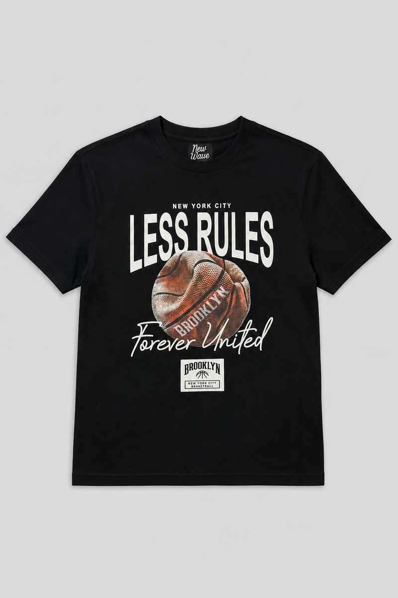 Boys Basketball Print T-Shirt - Black