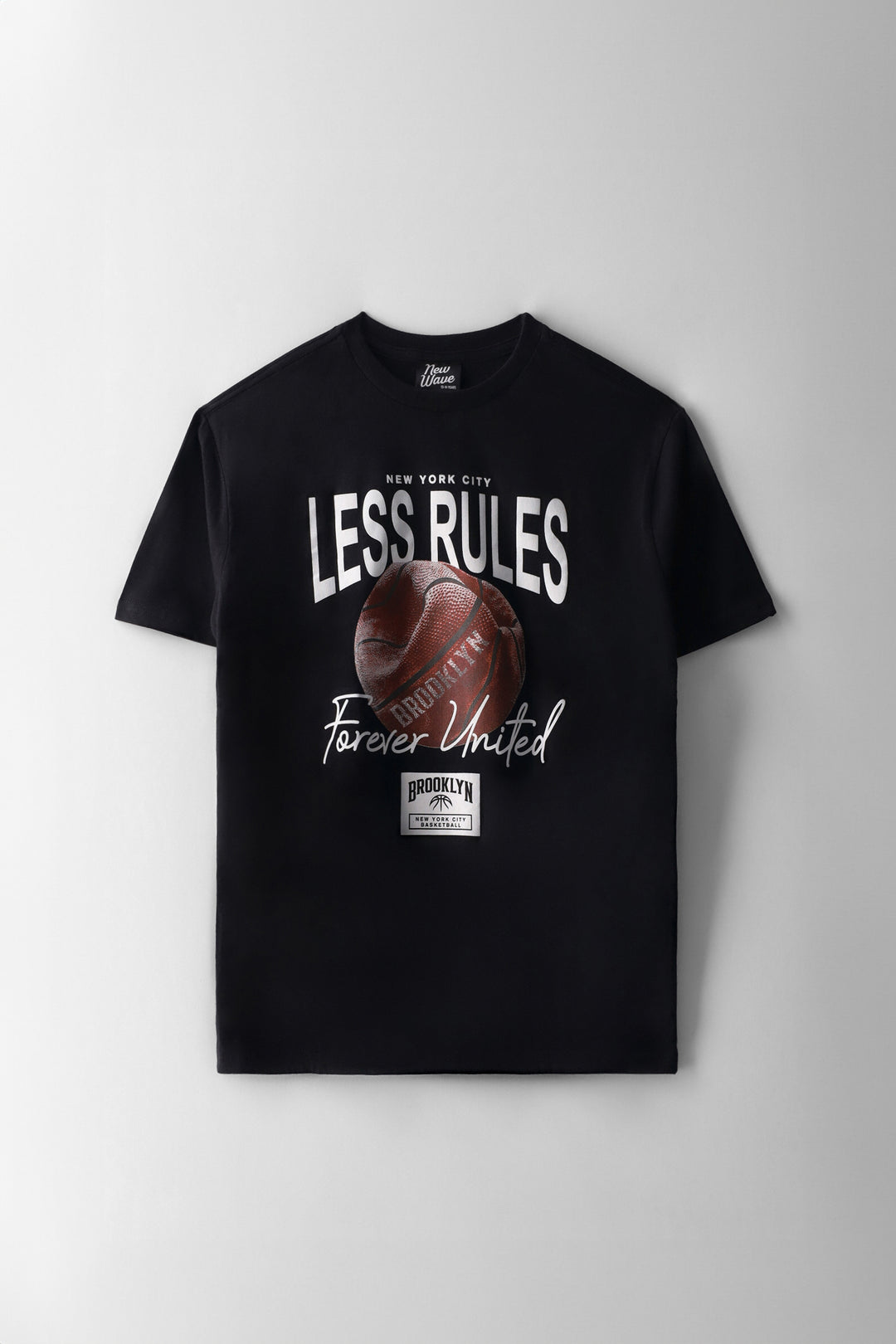 Boys Basketball Print T-Shirt - Black