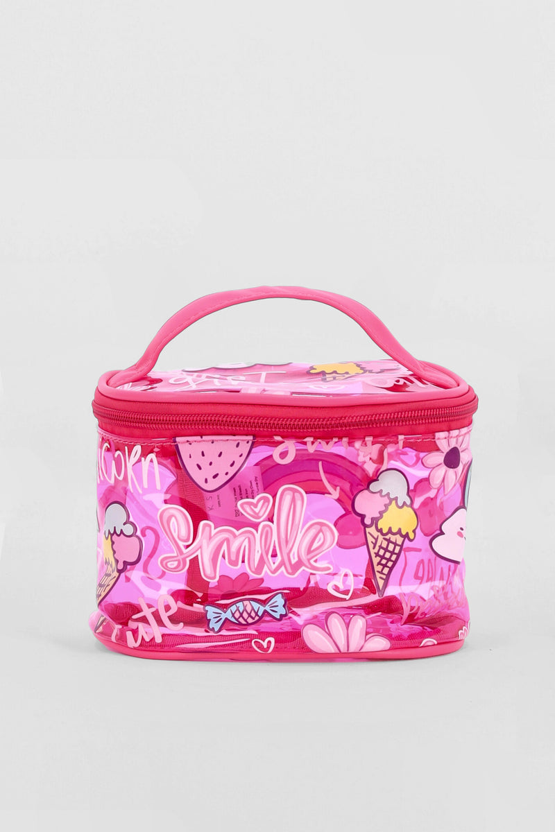 Pre-Girls Love Rainbow Cosmetic Bag - Pink