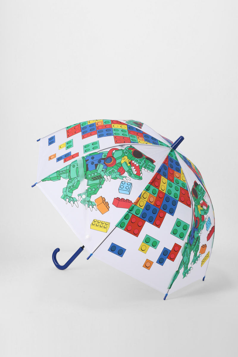 Pre-Boys Dino Lego Umbrella - Multi