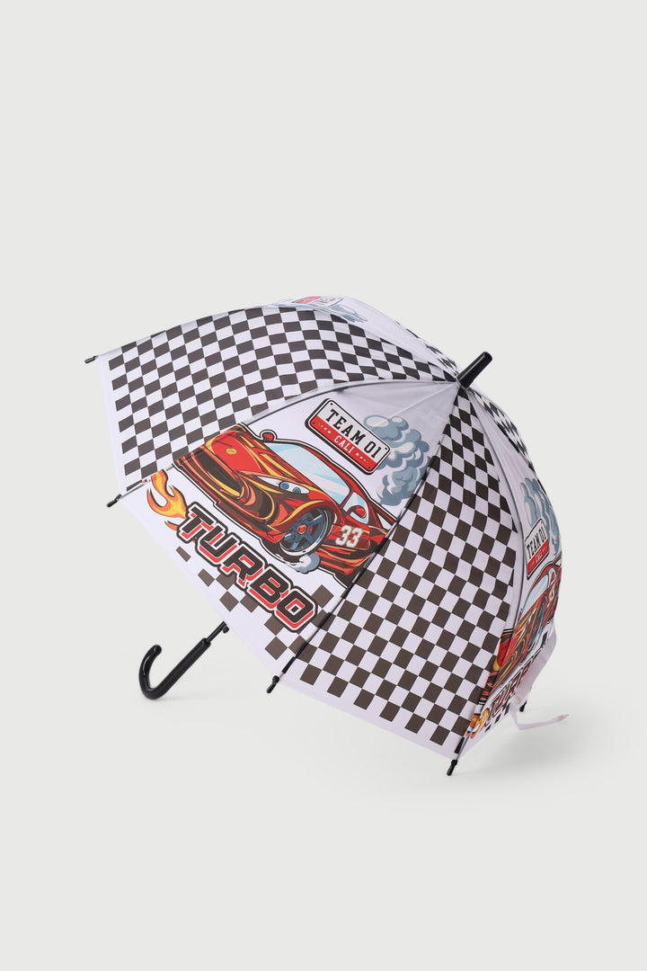 Pre-Boys Race Car Umbrella - Black