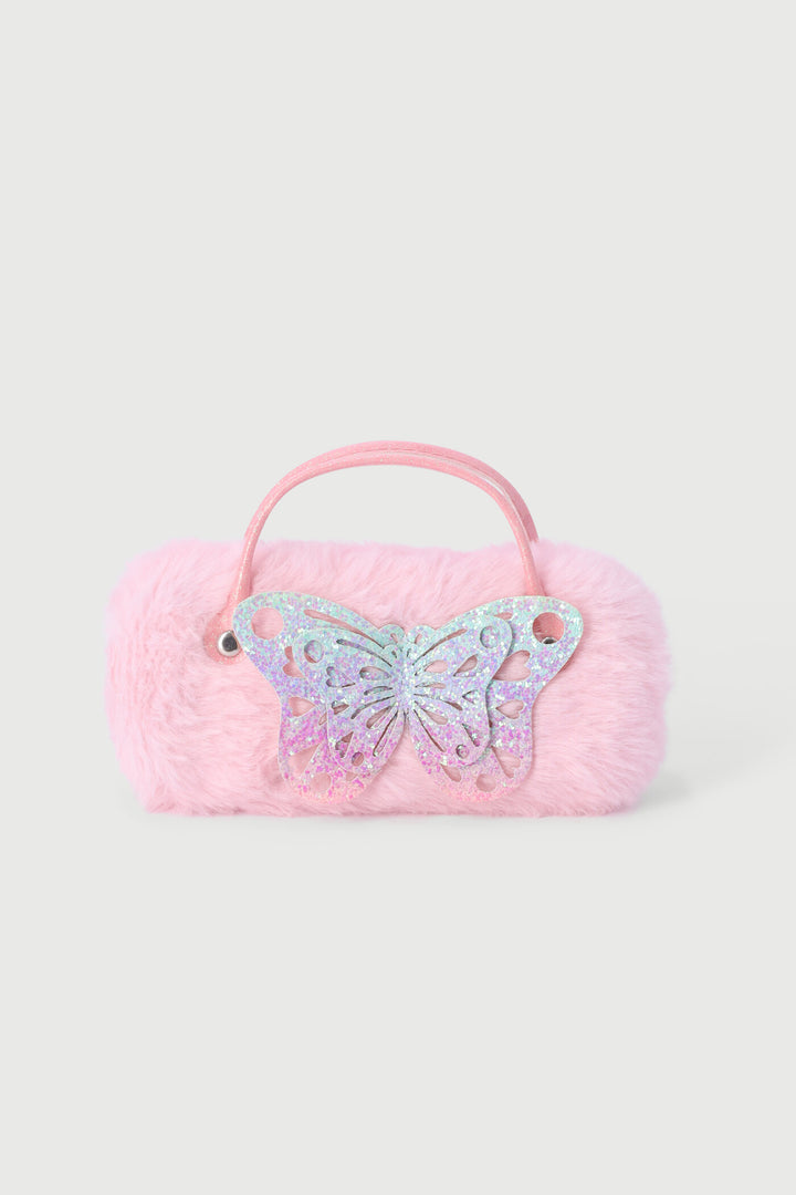 Pre-Girls Butterfly Ombre Glitter Sunglasses Set - Pink