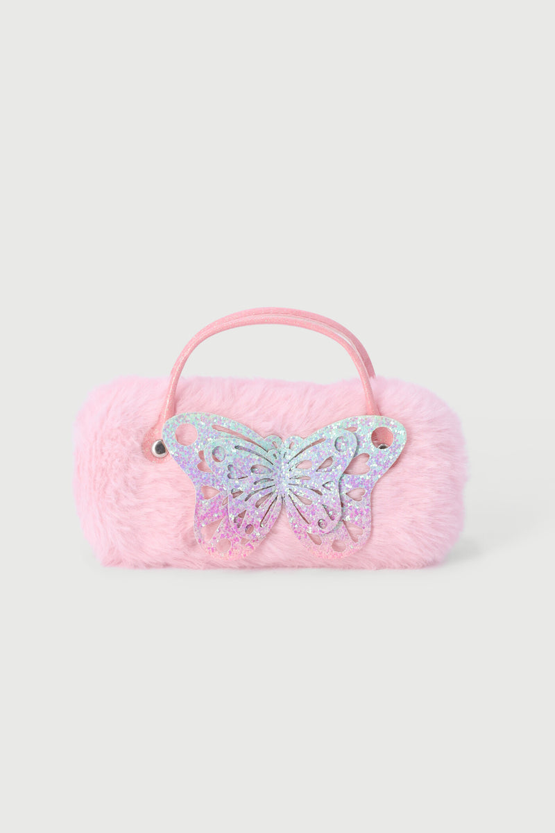Pre-Girls Butterfly Ombre Glitter Sunglasses Set - Pink