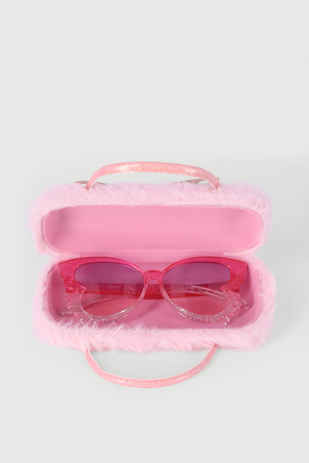 Pre-Girls Butterfly Ombre Glitter Sunglasses Set - Pink