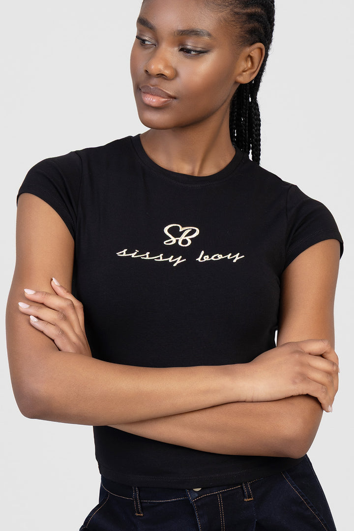Lexi Basic Baby Tee - Black