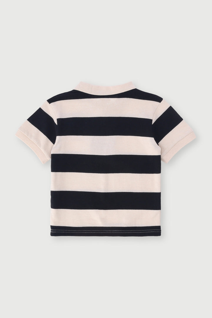 Pre-Boys  La Rugby Stripe Golfer - Black
