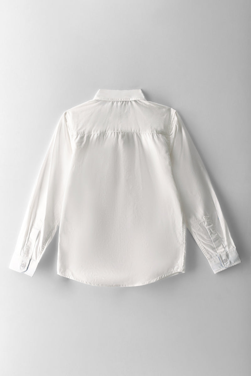 Boys Cotton Formal Shirt - White