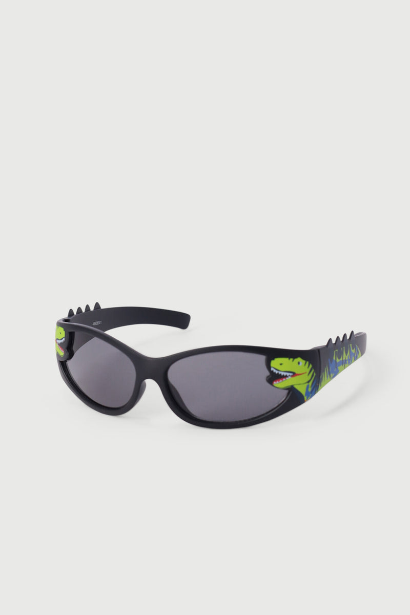 Pre-Boys Dino Novelty Sunnies - Black