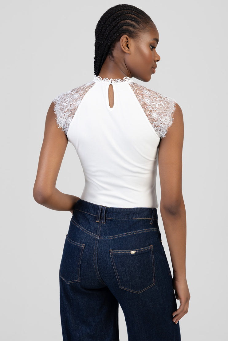 Edge Of Magic Fitted Top - White