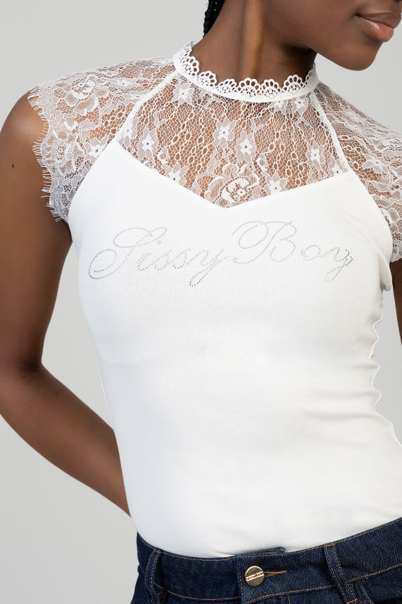 Edge Of Magic Fitted Top - White