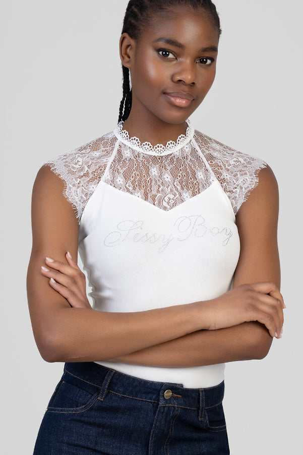Edge Of Magic Fitted Top - White