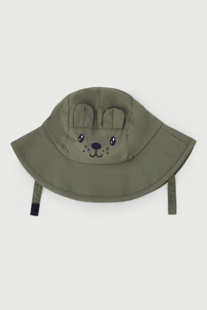 Baby Boys Single Novelty Bucket Hat - Olive