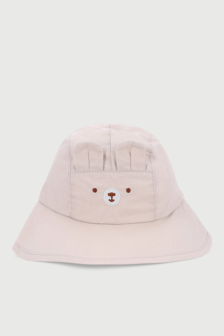 Baby Boys Single Novelty Bucket Hat - Stone