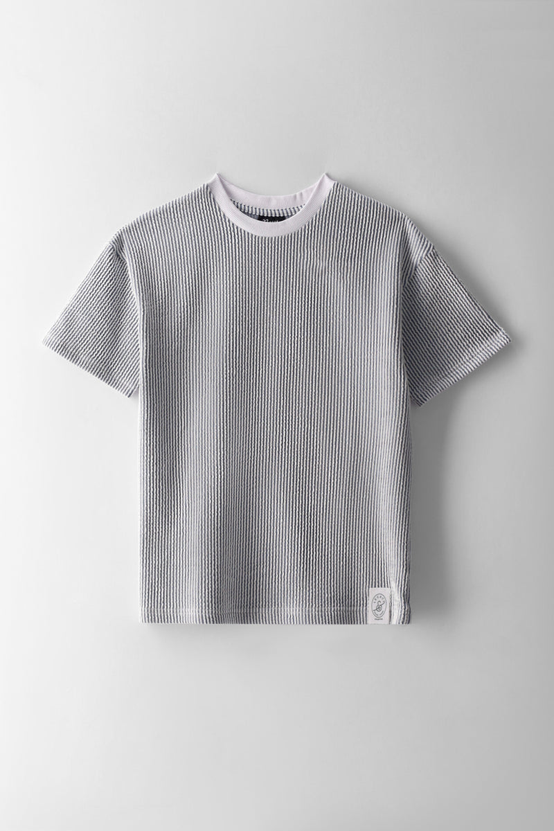 Boys Stripe Seerscuker Oversized T-Shirt - Multi