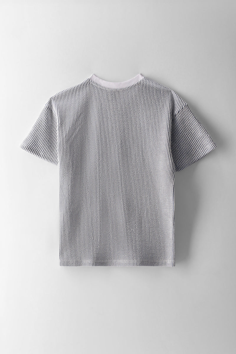 Boys Stripe Seerscuker Oversized T-Shirt - Multi