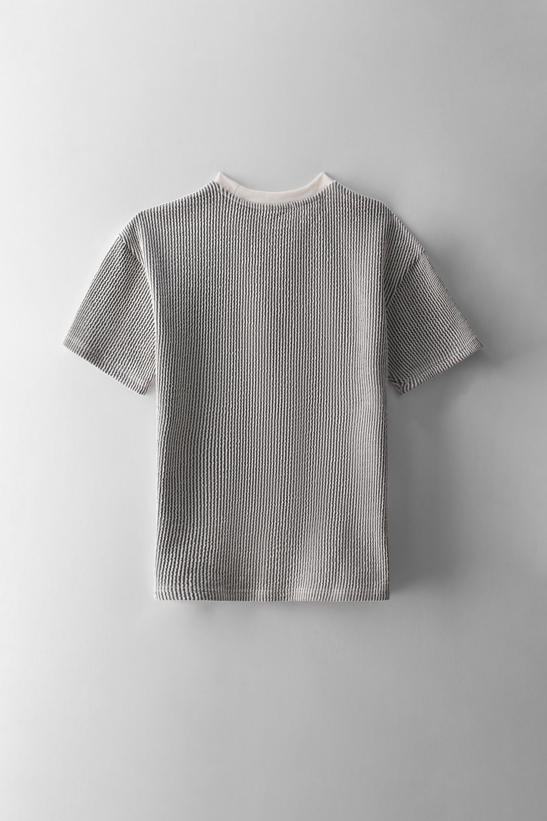Boys Stripe Seersucker Oversized T-Shirt - Black
