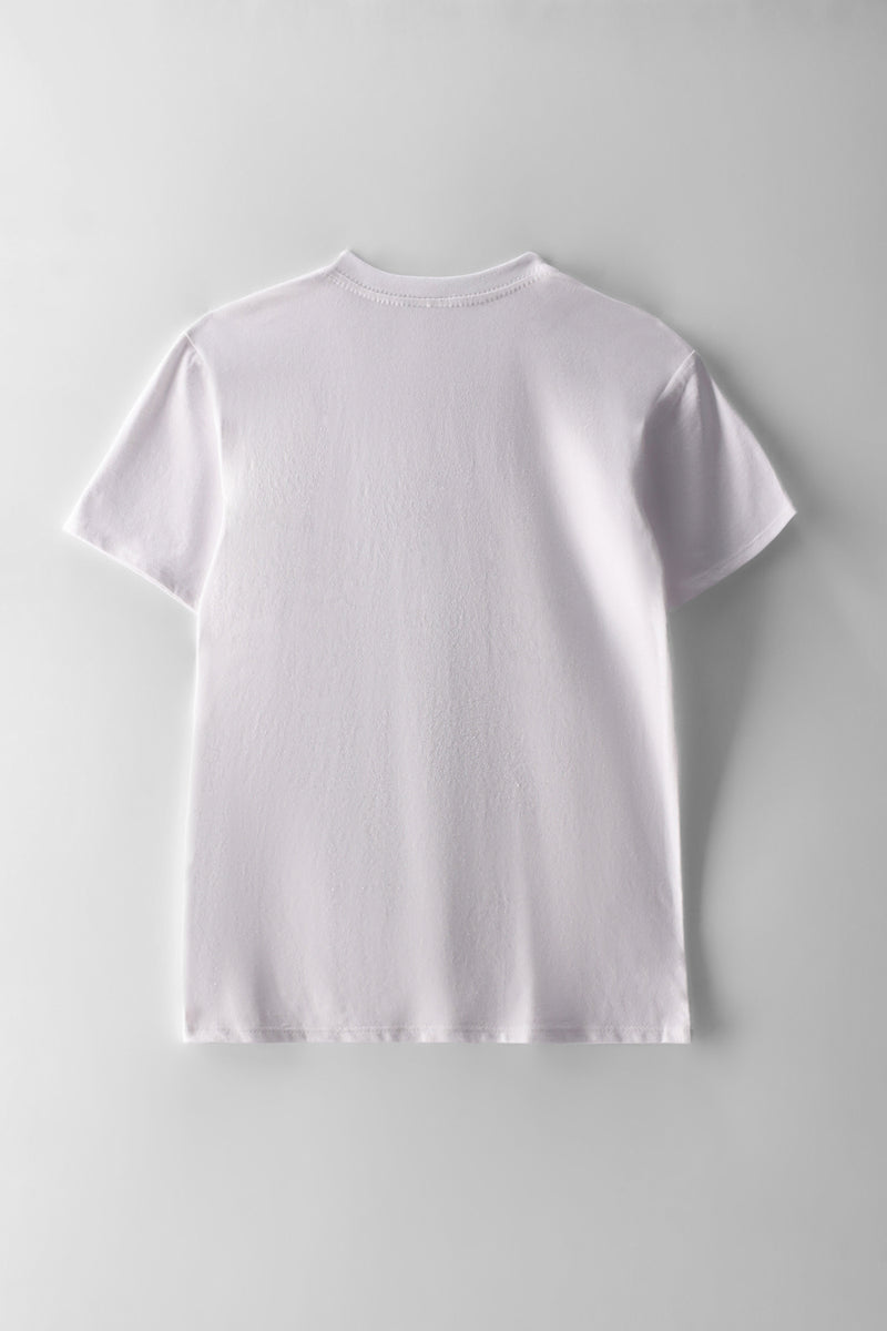Boys Skeleton Skater Print T-Shirt - White