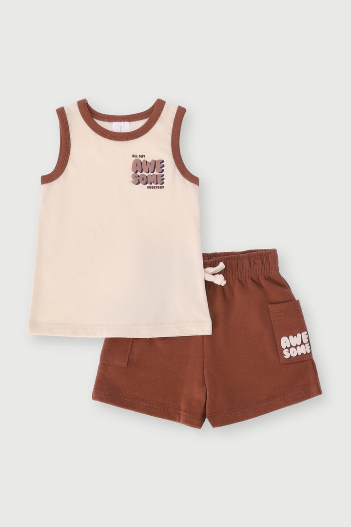 Baby Boys Awesome Knit Set - Neutral