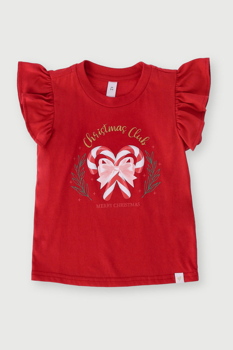 Pre-Girls Printed Tee - Red