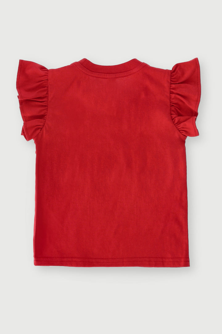 Pre-Girls Printed Tee - Red