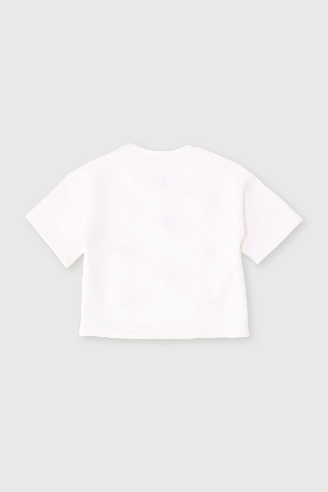 Pre-Girls Bow Detail Scuba Top - Cream