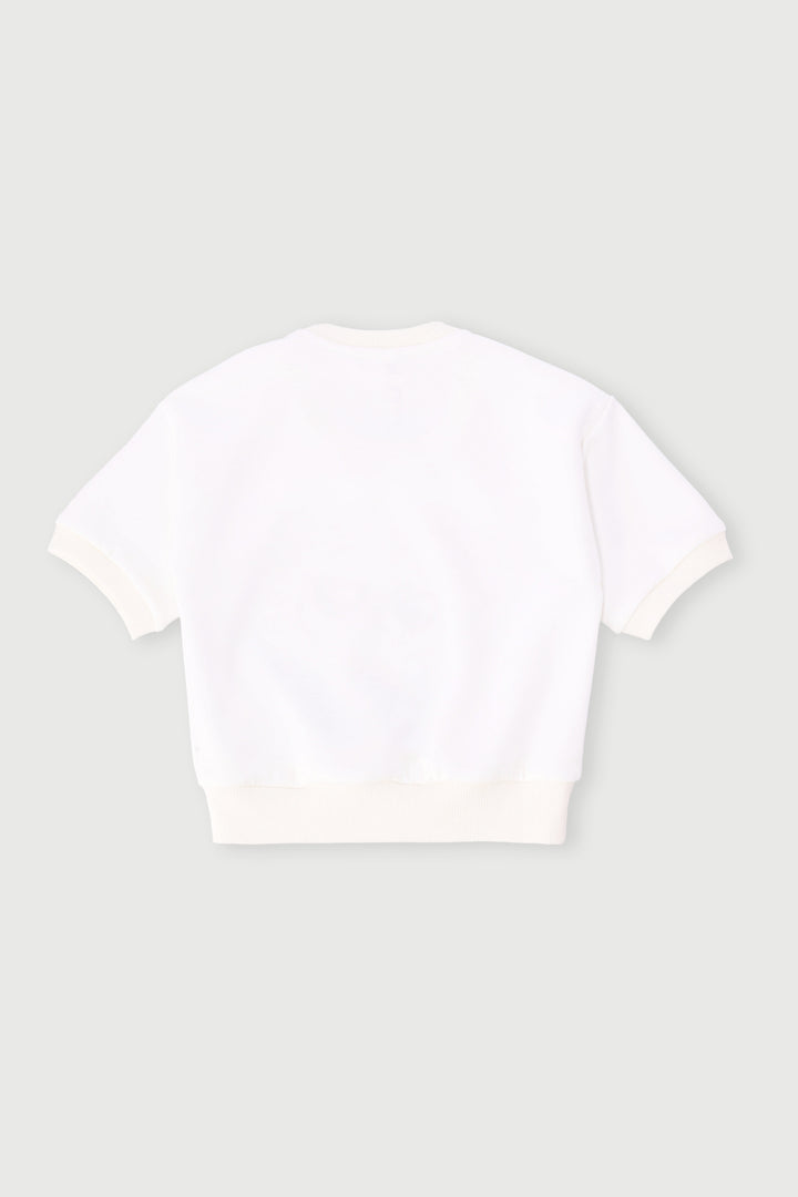 Pre-Girls Teddy Scuba Top - Cream
