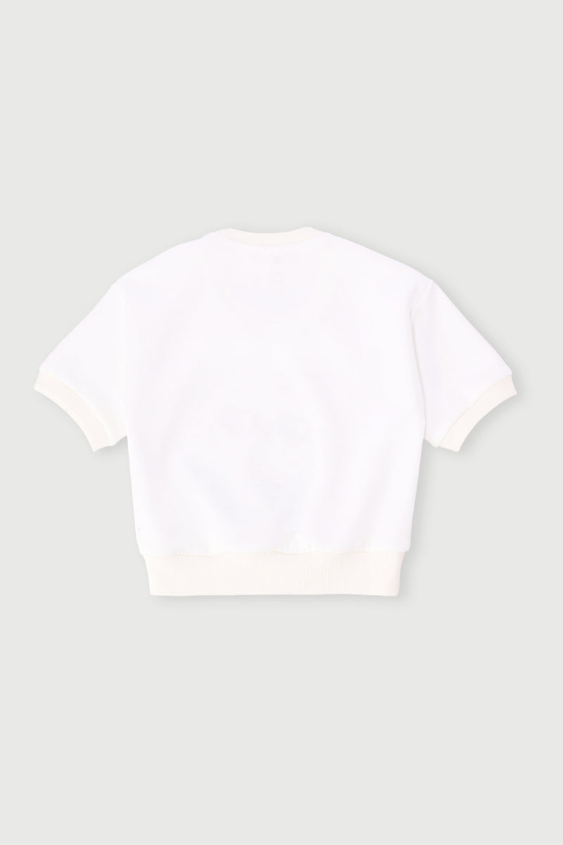 Pre-Girls Teddy Scuba Top - Cream