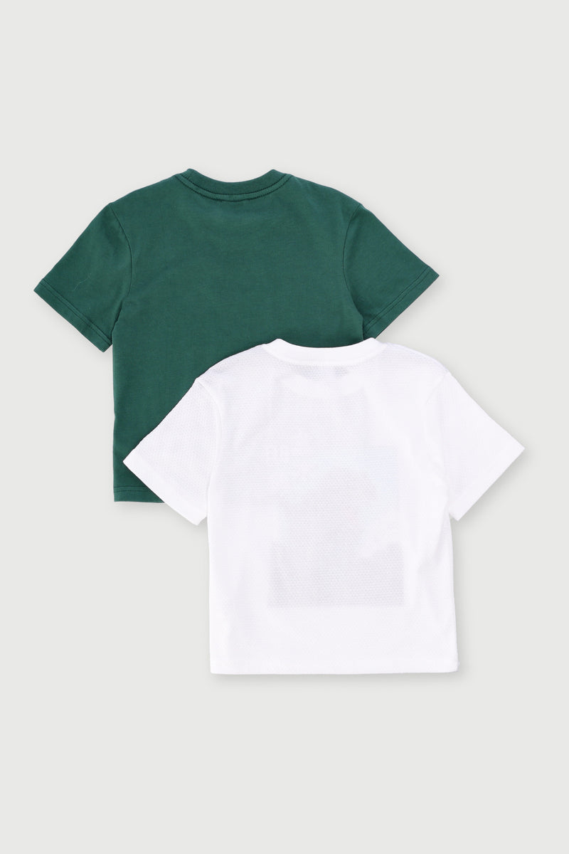 Pre-Boys 2 Pack Fashion Printed Tees - Dark Green