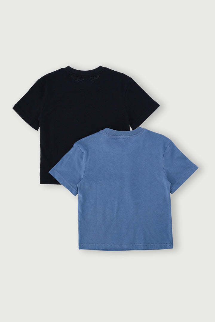 Pre-Boys 2 Pack Fashion Printed Tees - Blue