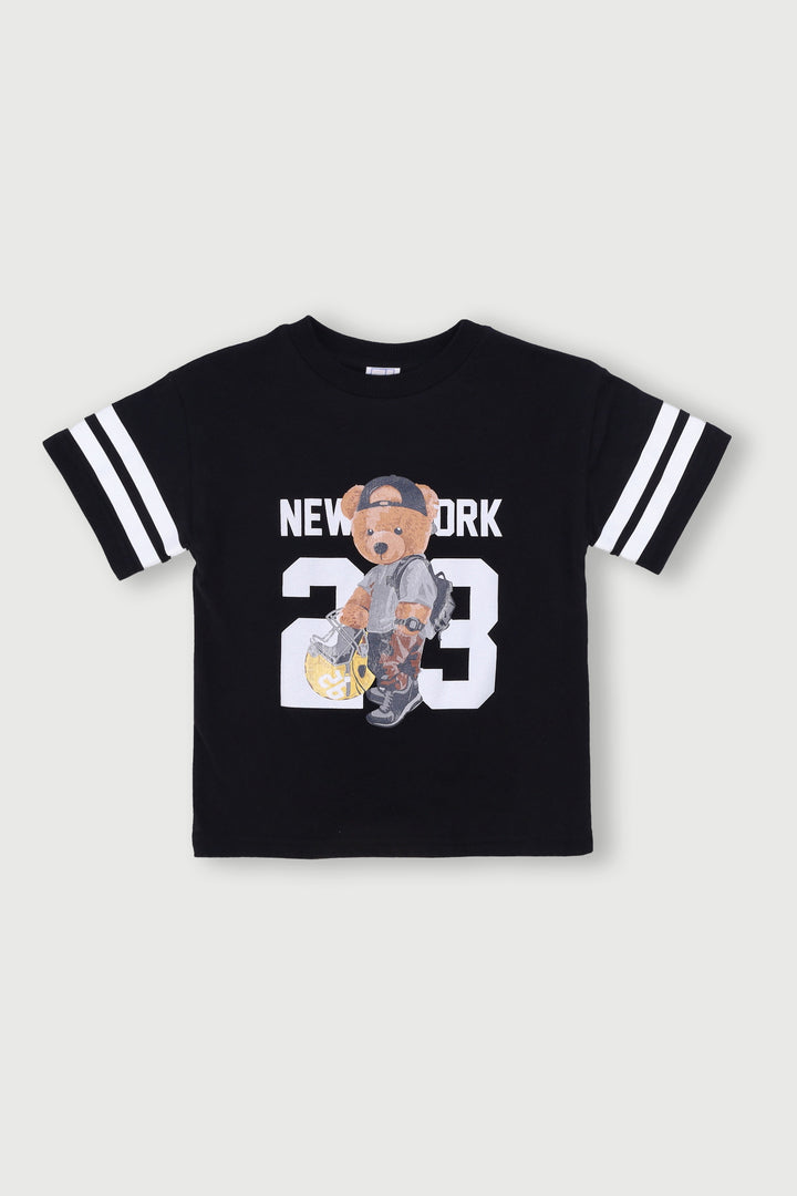 Pre-Boys Sports Gloss Tee - Black