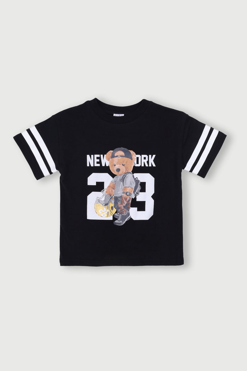 Pre-Boys Sports Gloss Tee - Black