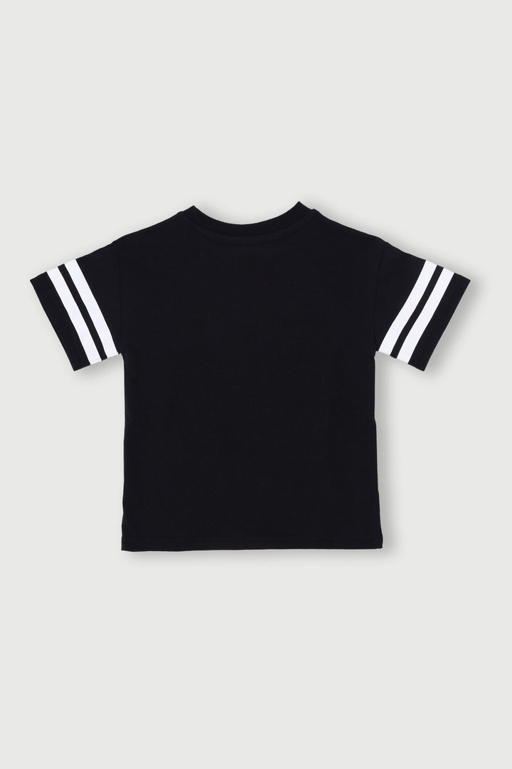 Pre-Boys Sports Gloss Tee - Black