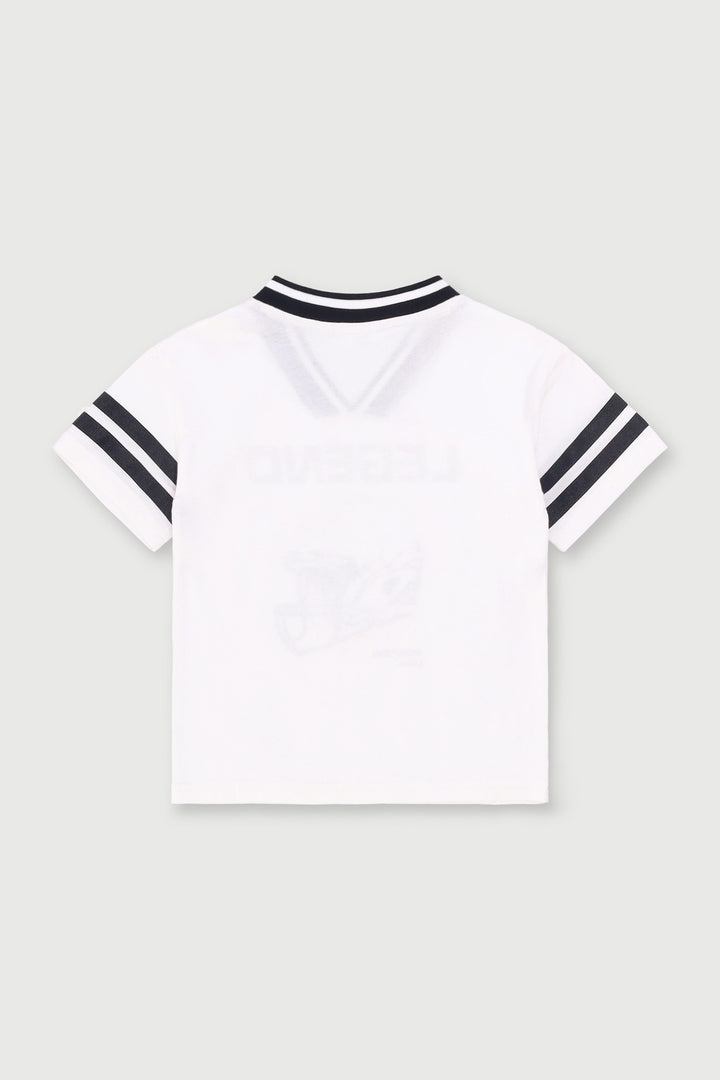 Pre-Boys Football Tee - Cream