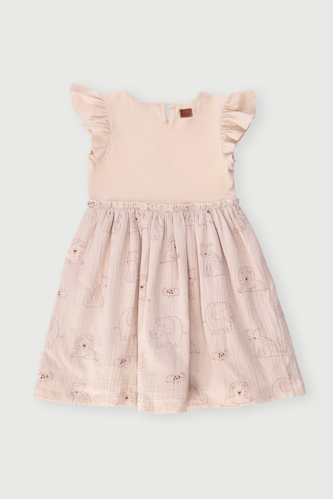 Keedo Girls Fashion Combo Dress - Cream