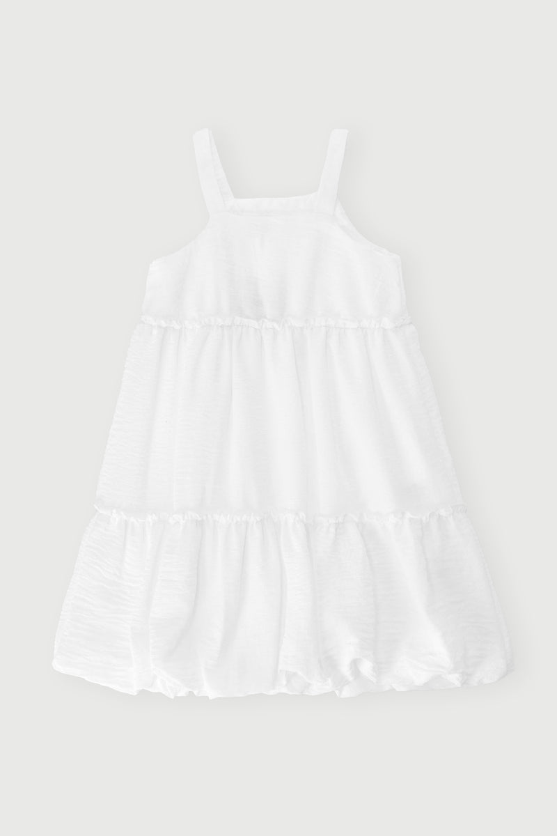Pre-Girls Crinkle Bubble Dress - White