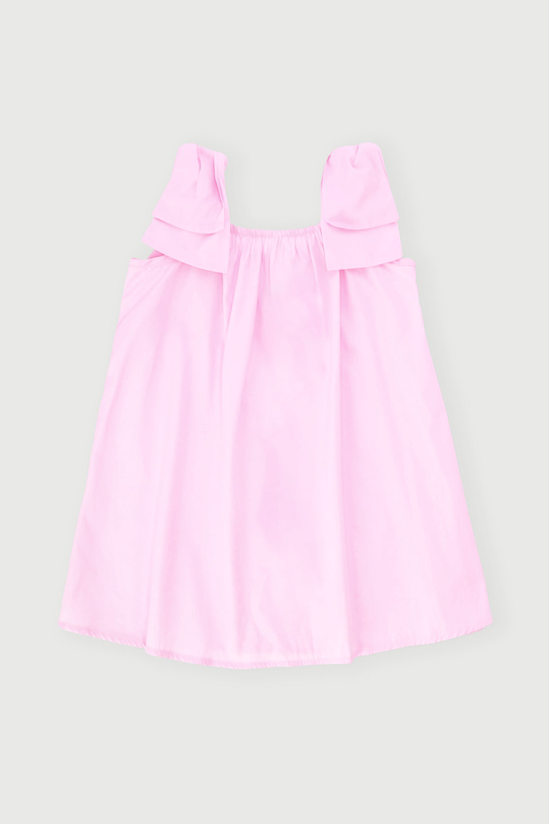 Pre-Girls Shoulder Bows Poplin Dress - Pink