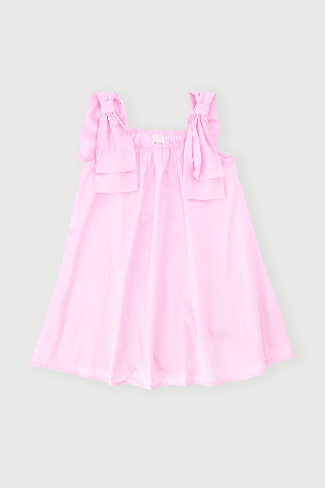 Pre-Girls Shoulder Bows Poplin Dress - Pink