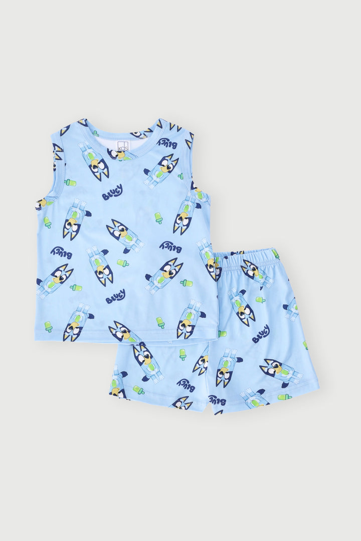 Pre-Boys Bluey Sleeveless Sleep Set - Multi