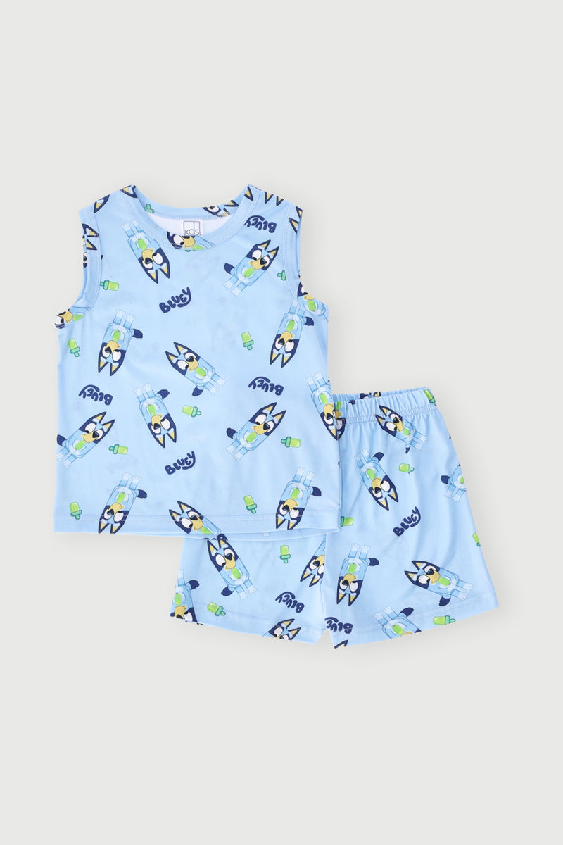 Pre-Boys Bluey Sleeveless Sleep Set - Multi