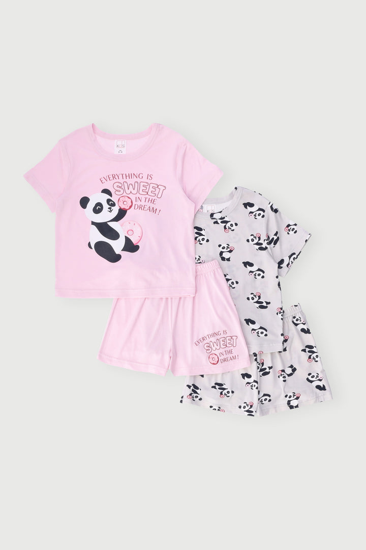 Pre-Girls 2 Pack Panda Sleep Set - Pink