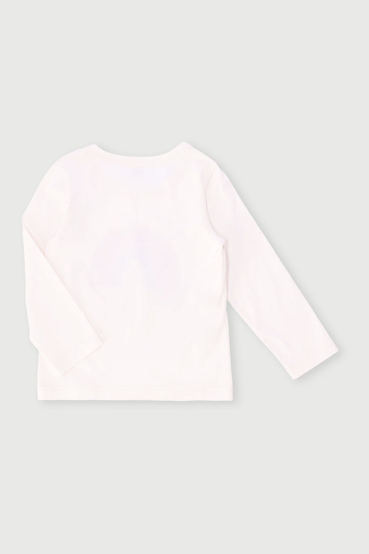 Pre-Girls Long Sleeve Rainbow Tee - Cream