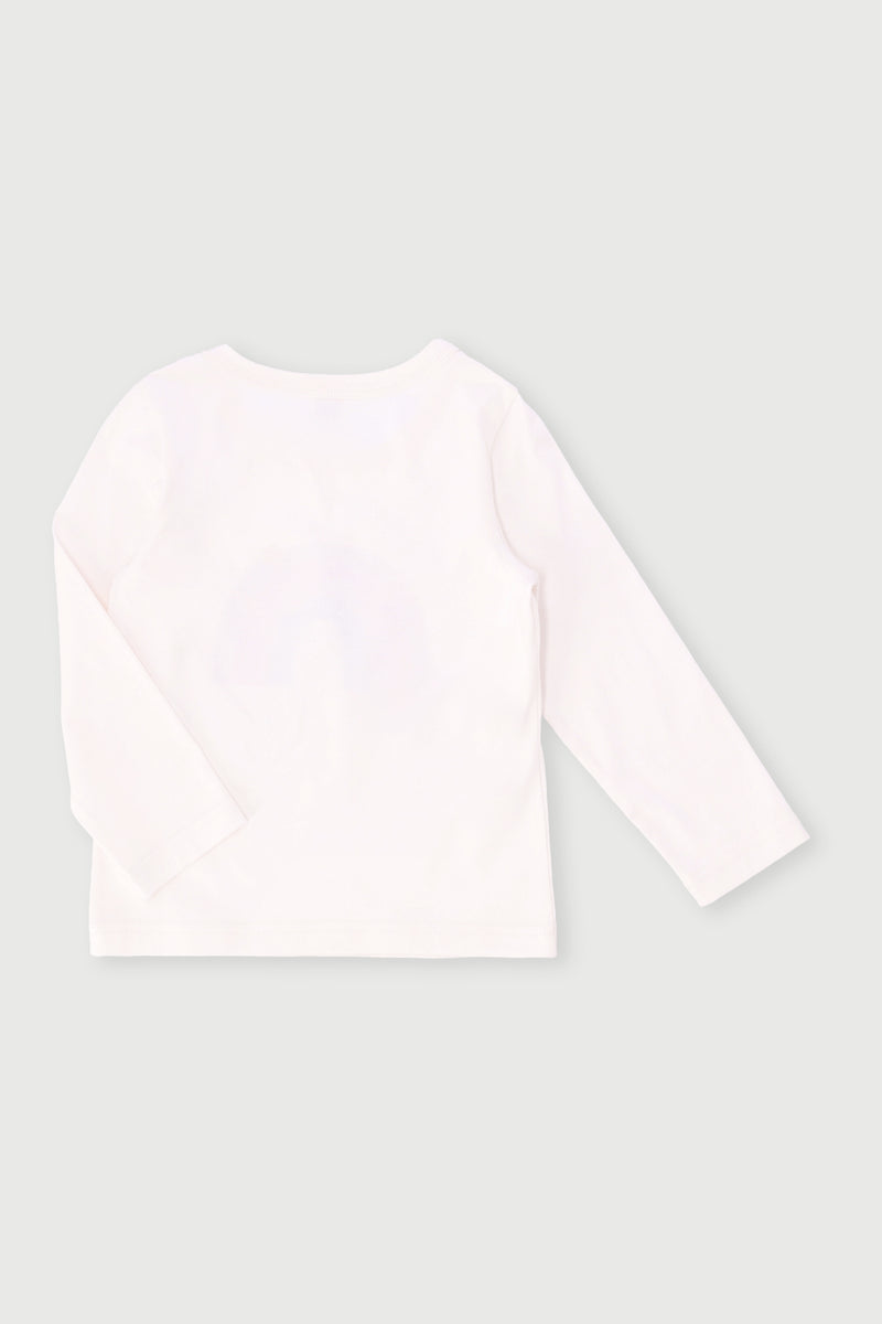 Pre-Girls Long Sleeve Rainbow Tee - Cream
