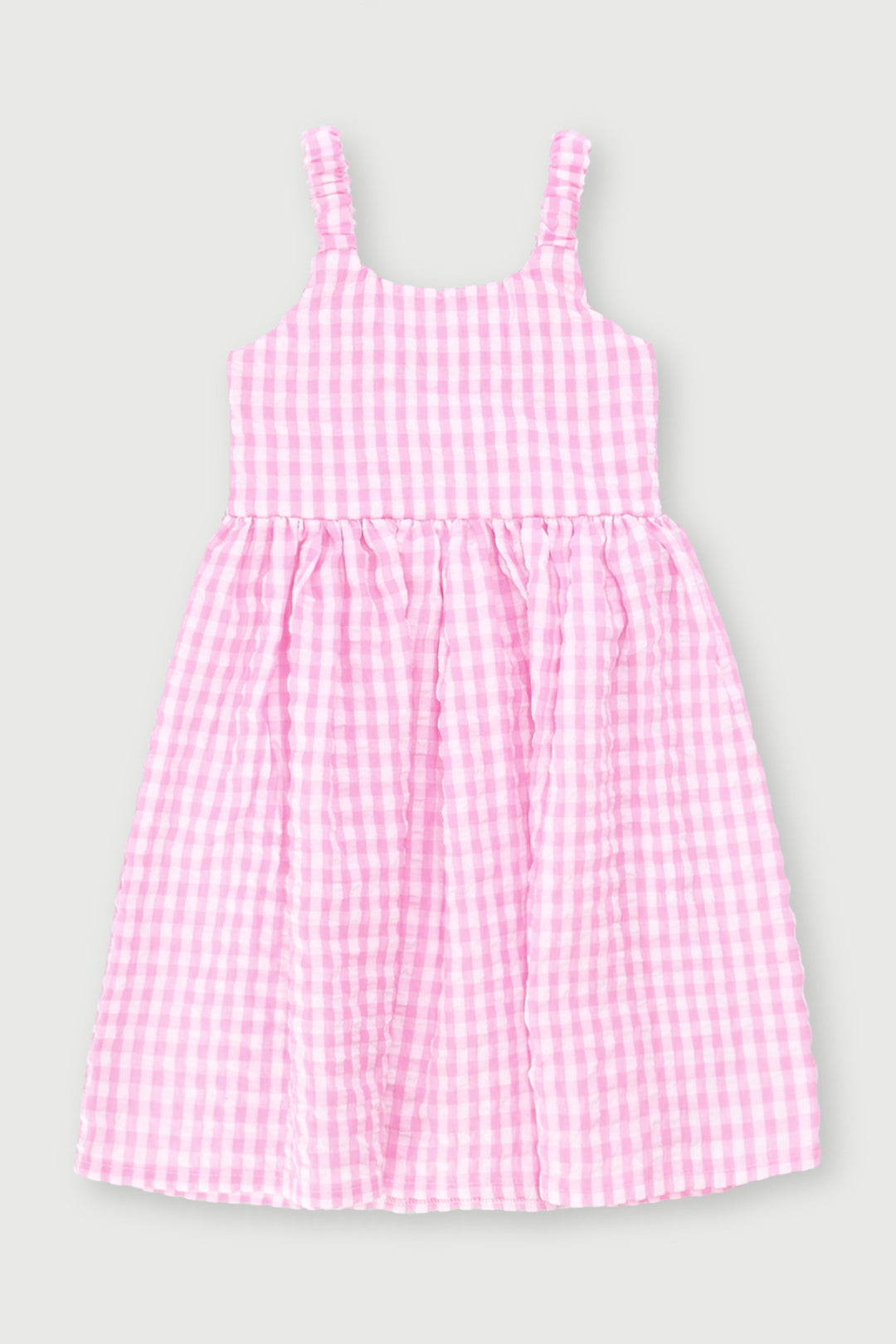 Pre-Girls Check Seersucker Dress - Check