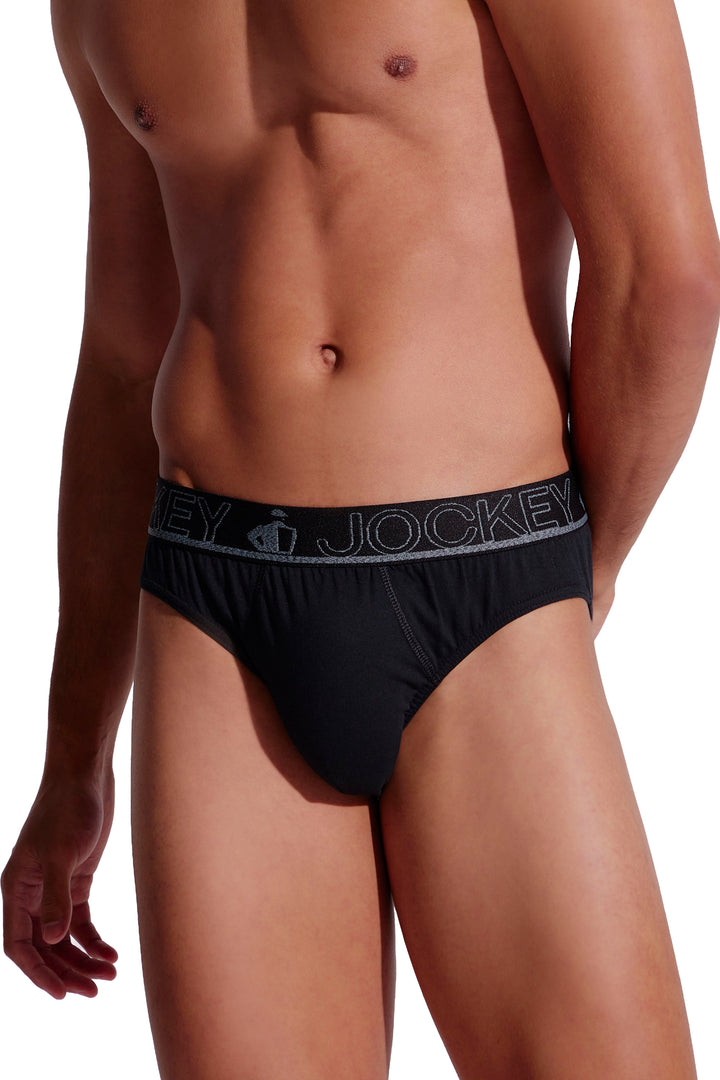 3 Pack Graded Striped Brief - Grey/Green/Navy
