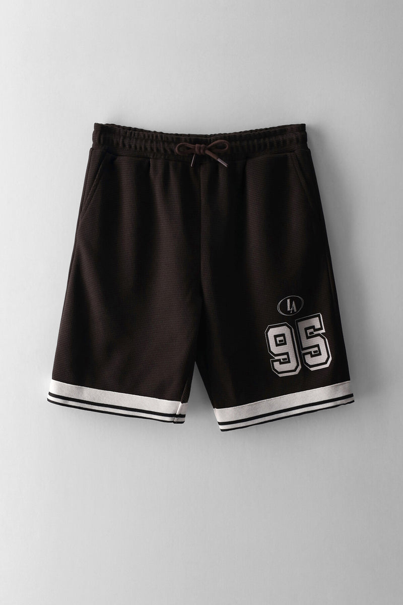 Boys Textured Sports Short - Chocolate