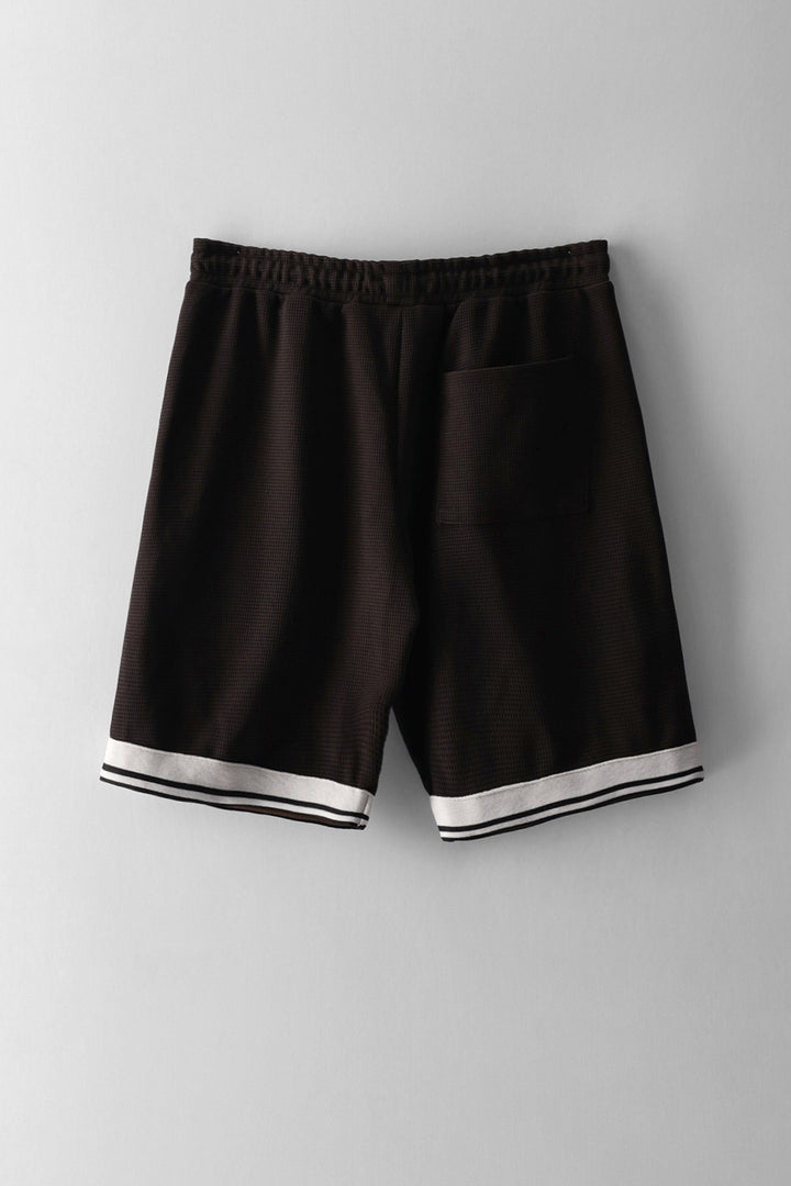 Boys Textured Sports Short - Chocolate